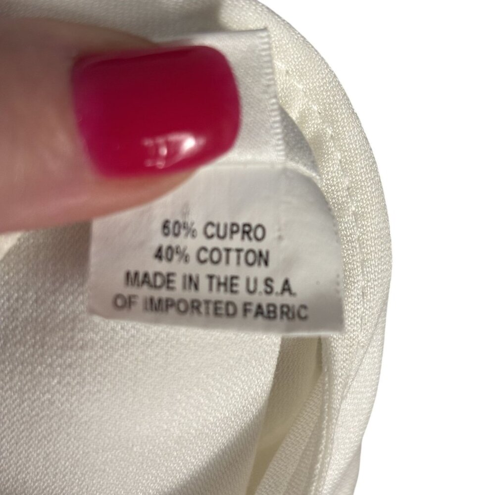 Charles Chang-Lima White Sleeveless Asymmetrical Dress With Button Back & Jewel - Picture 10 of 13